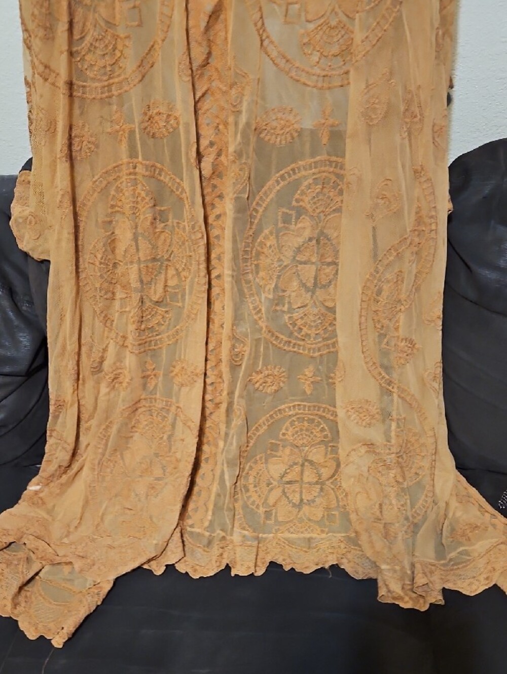 torrid Sheer Lace Duster Cardigan in Camel - Picture 7 of 8
